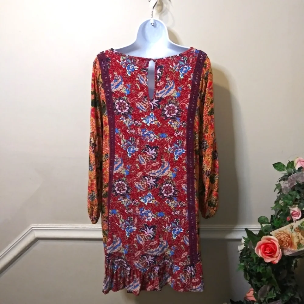 Matilda Jane Boho Lovely Menagerie Floral Lace Trimmed Prairie Dress - Picture 9 of 12